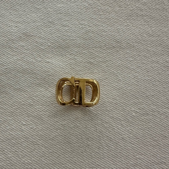 Christian Dior gold tone Scarf Ring